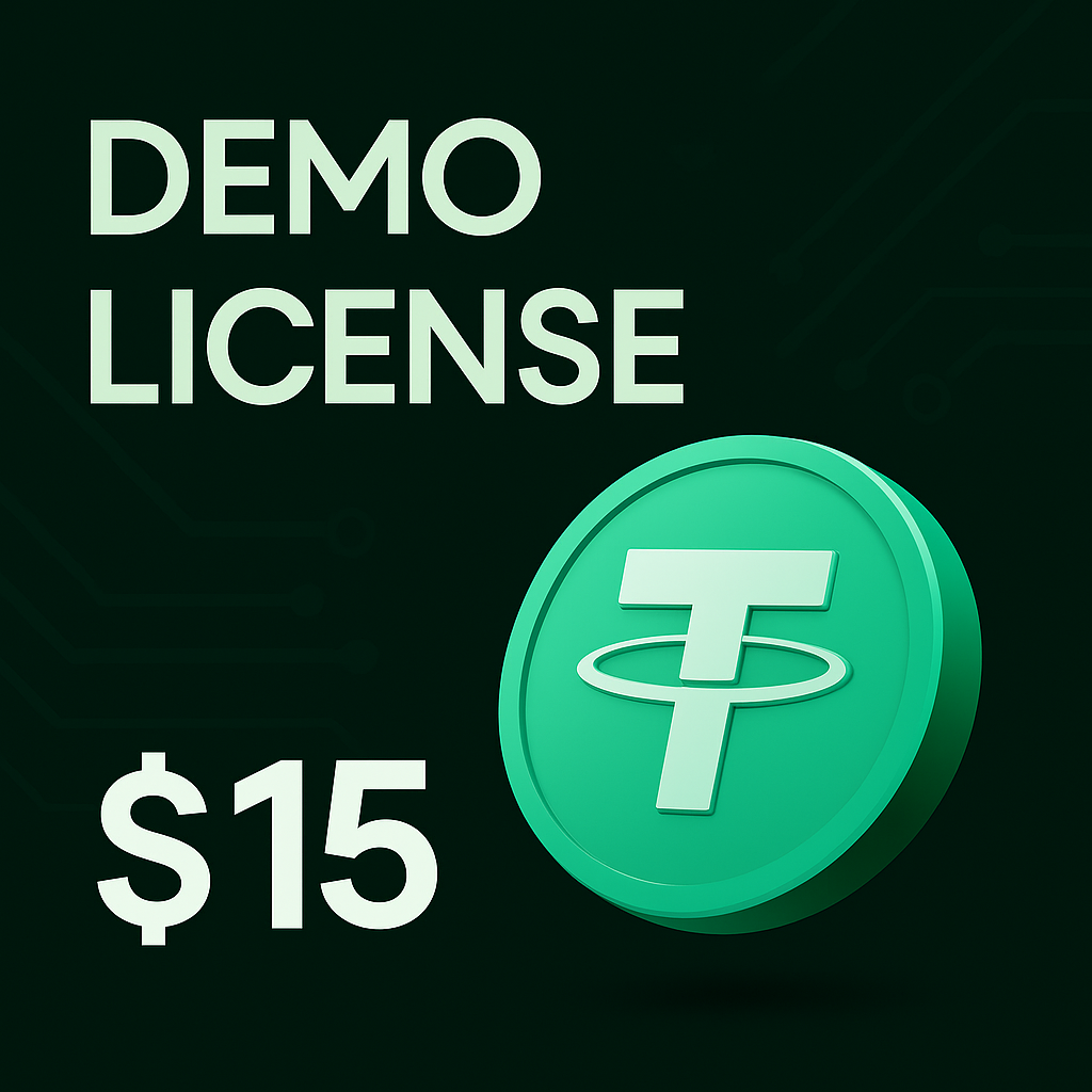 demo license — $15 demo license — $15